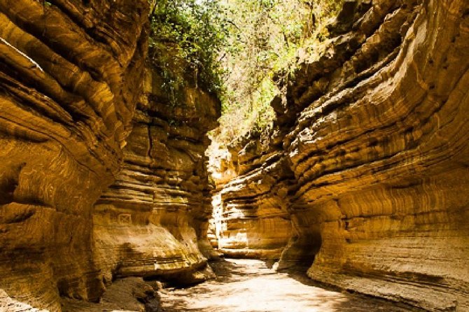 7 days Group Safari Masai Mara Lake Nakuru Hells gate & Amboseli - Lake Nakuru: flamingos, rhinos, and Makalia Waterfalls inside the park