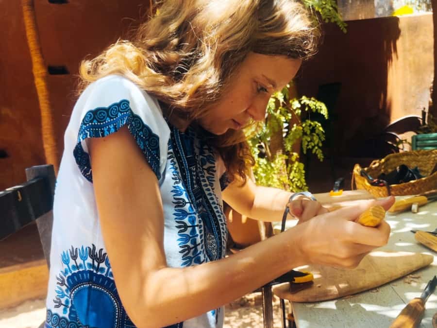 Beginner Swahili Woodcarving Classes with Woman Woodcarver - A Garden Workshop With Refreshments (And a Human Touch)