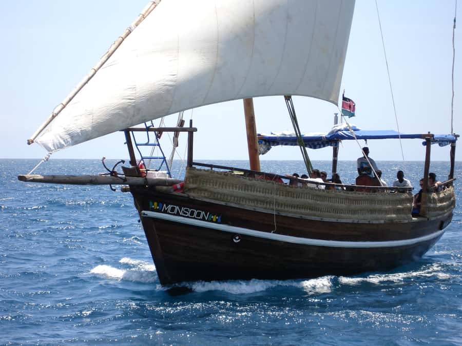 Diani Beach: Kisite Marine Park Dhow & Snorkeling with Lunch - From Diani to Shimoni: the dhow day starts with the coastal road