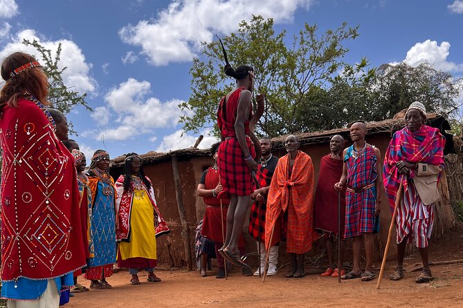 Masai village Cultural afternoon Experience - Warm Welcome, Maasai Warriors, and the War Dance Moment