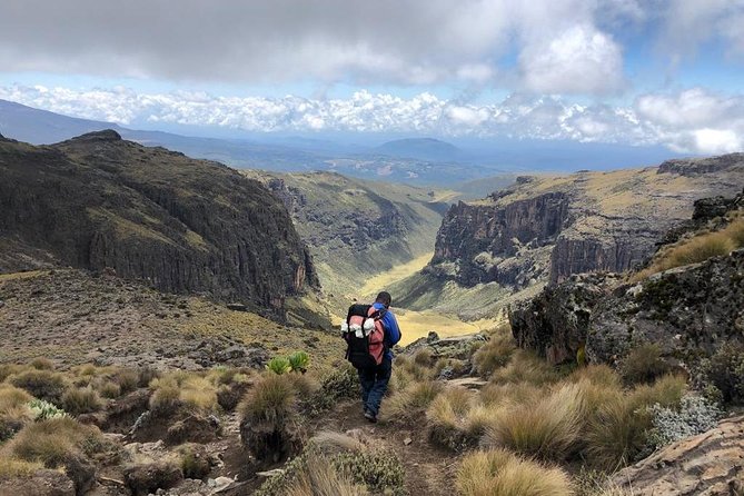 Mount Kenya Trek - Day 2: Old Moses area, Ontulili River, and Mackinders Valley views at 4,200m